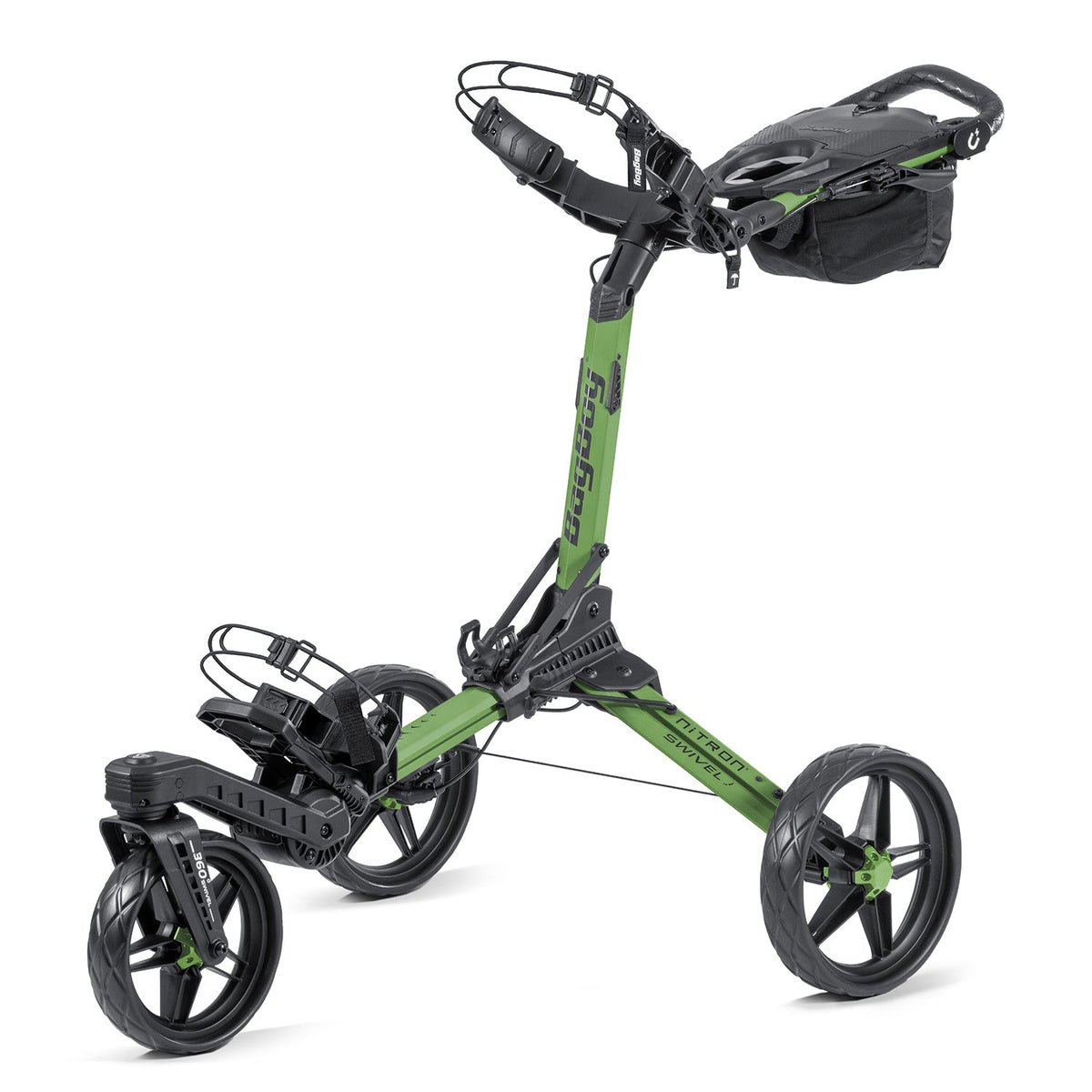 Bag Boy Nitron Swivel golf cart, green black, product photo