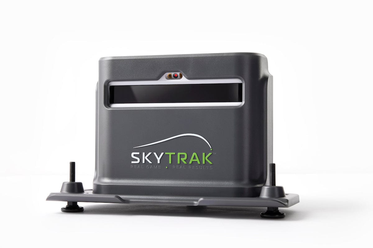 SKYTRAK ST+ launch monitor in protective case SKYTRAK golf simulation accessories