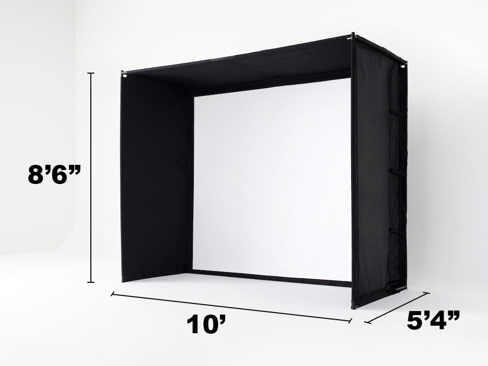 Measurements for Studio 10' enclosure SkyTrak golf simulator accessories