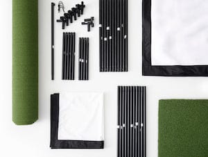 installation pieces to build SKYTRAK sim studio