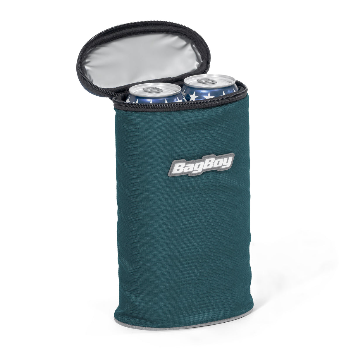 Bag Boy Chiller Pro Hybrid Stand Bag, teal charcoal black, cooler bag open