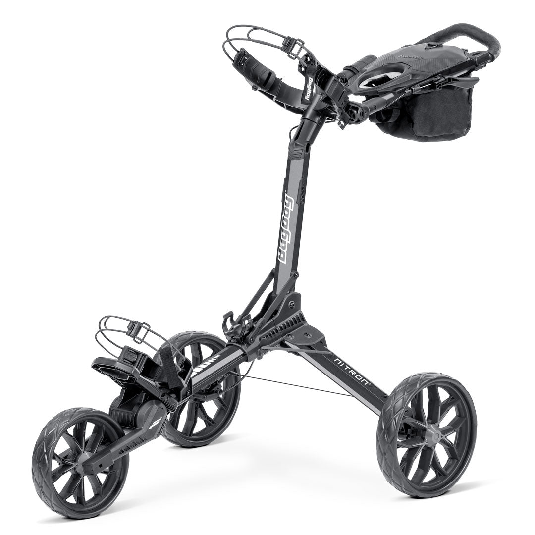 Bag Boy Nitron golf cart, graphite and charcoal, right view