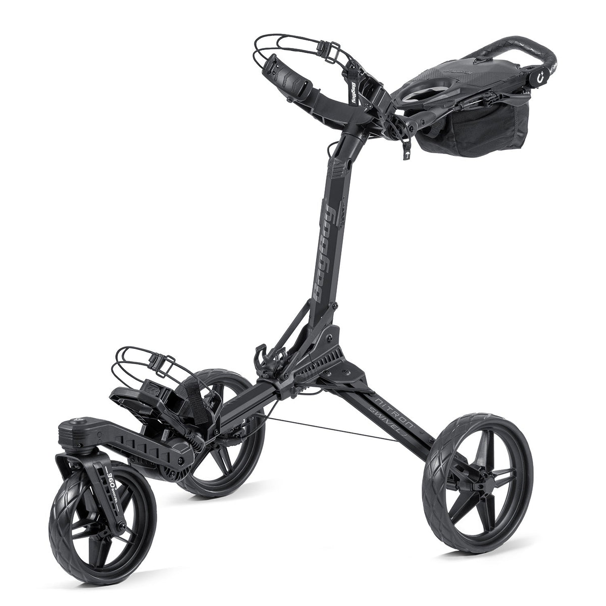 Bag Boy Nitron Swivel golf cart, black slate, product photo