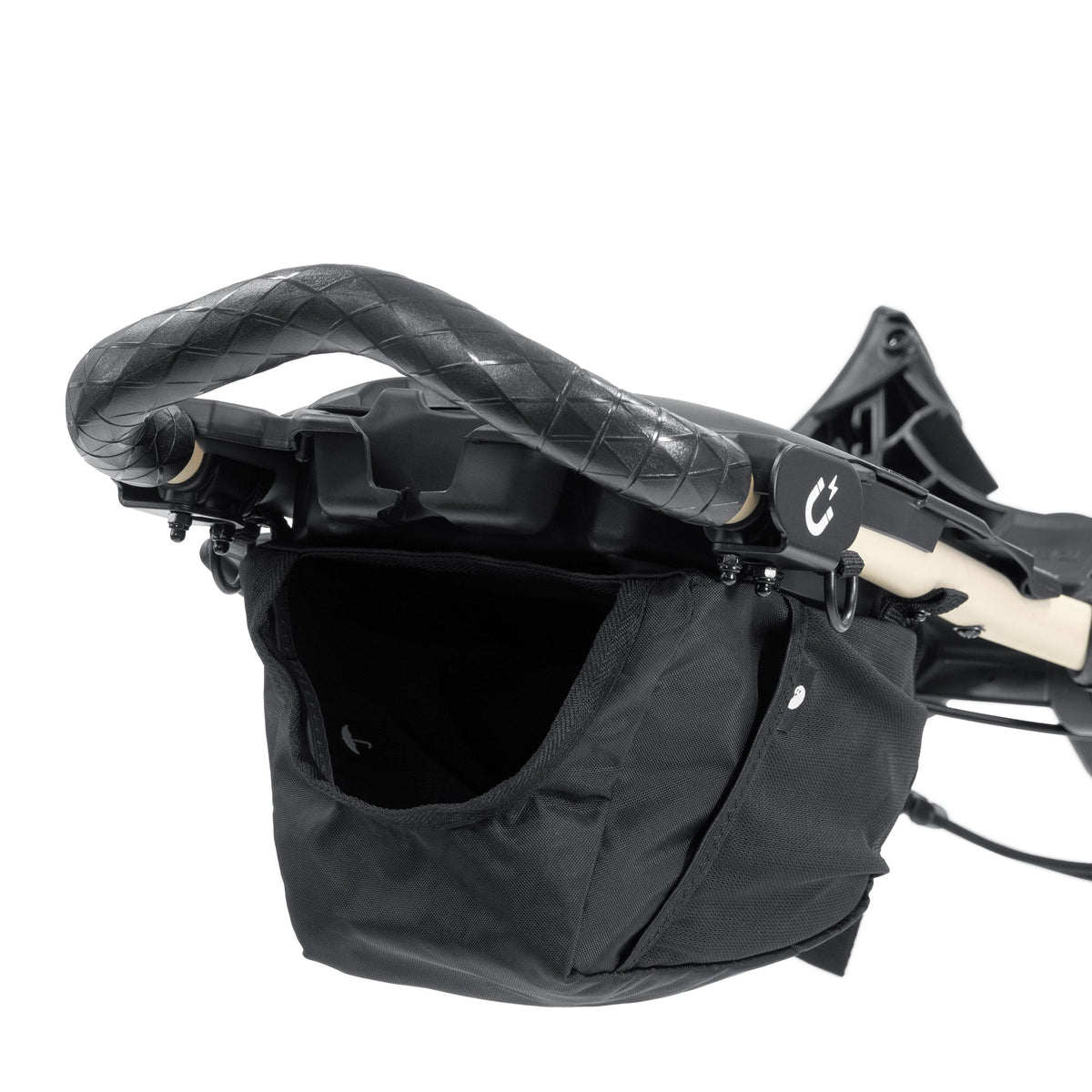 Bag Boy Nitron Swivel golf cart, sand black, accessory bag detail