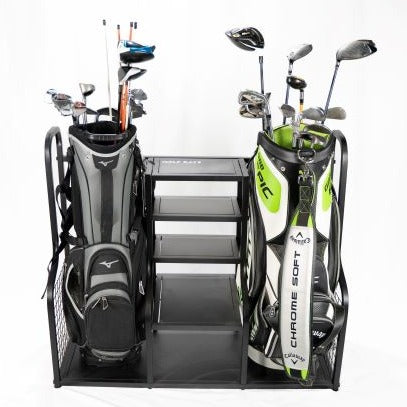 GolfBays Dual Bag Display Storage Organizer