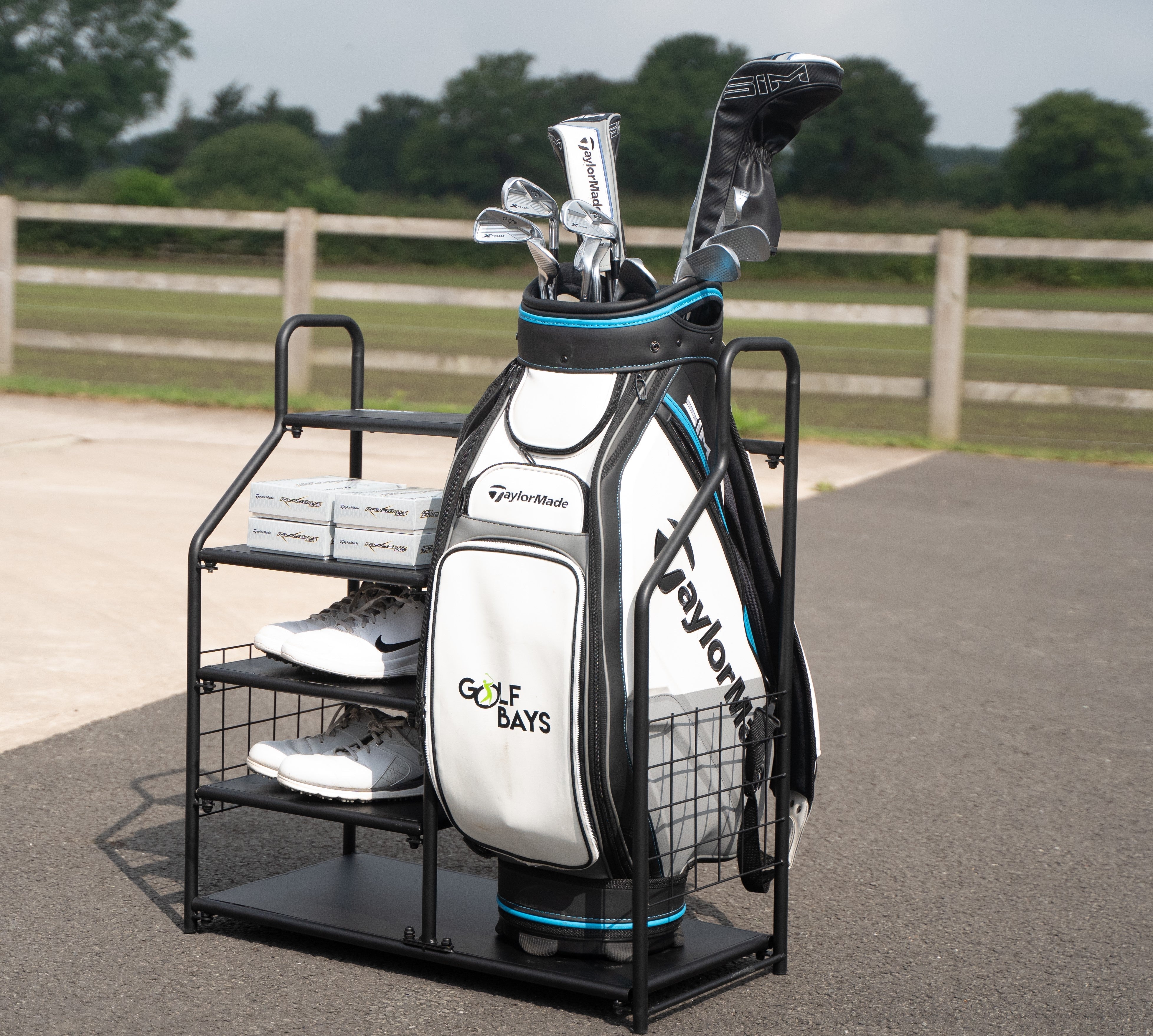 GolfBays Single Bag Display Storage Organizer