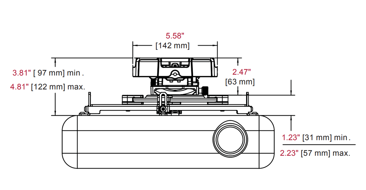 Carl's Place Drop-Mount Projector Mounting Kit